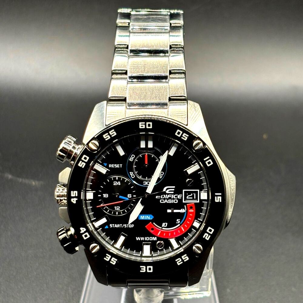 Casio Edifice EFR-558DB-1AV Chronograph Black Dial Stainless Steel Watch